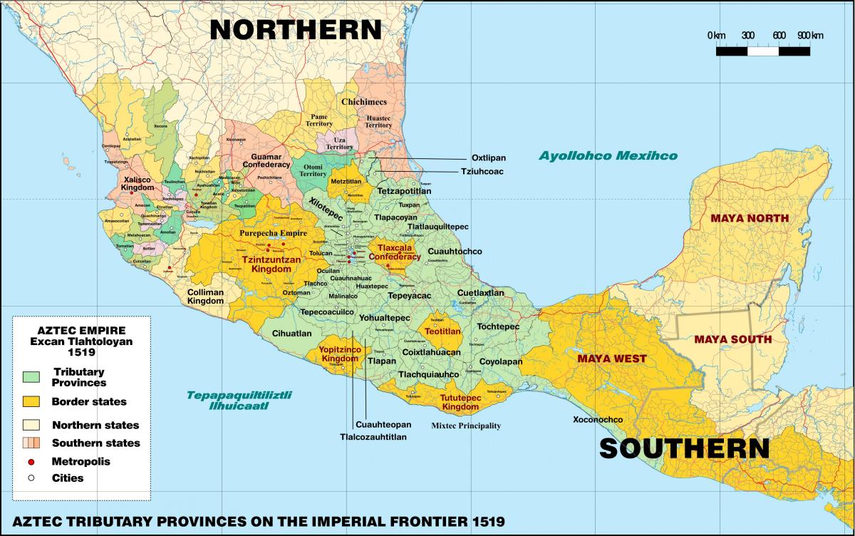 tenochtitlanメキシコの地図