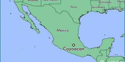 Coyoacanメキシコシティの地図