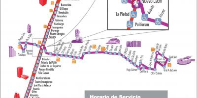 地図metrobusメキシコシティ