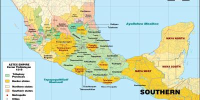 Tenochtitlanメキシコの地図