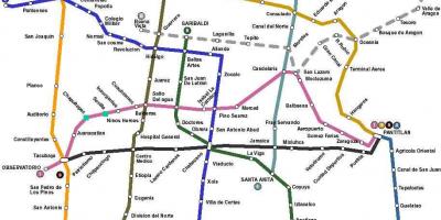 地図メキシコシティバス 