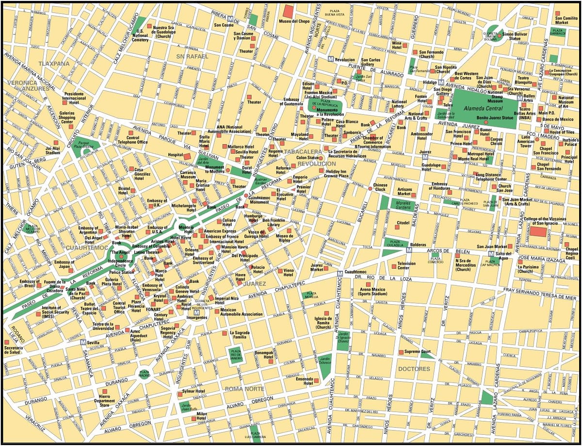 地図メキシコシティポイント
