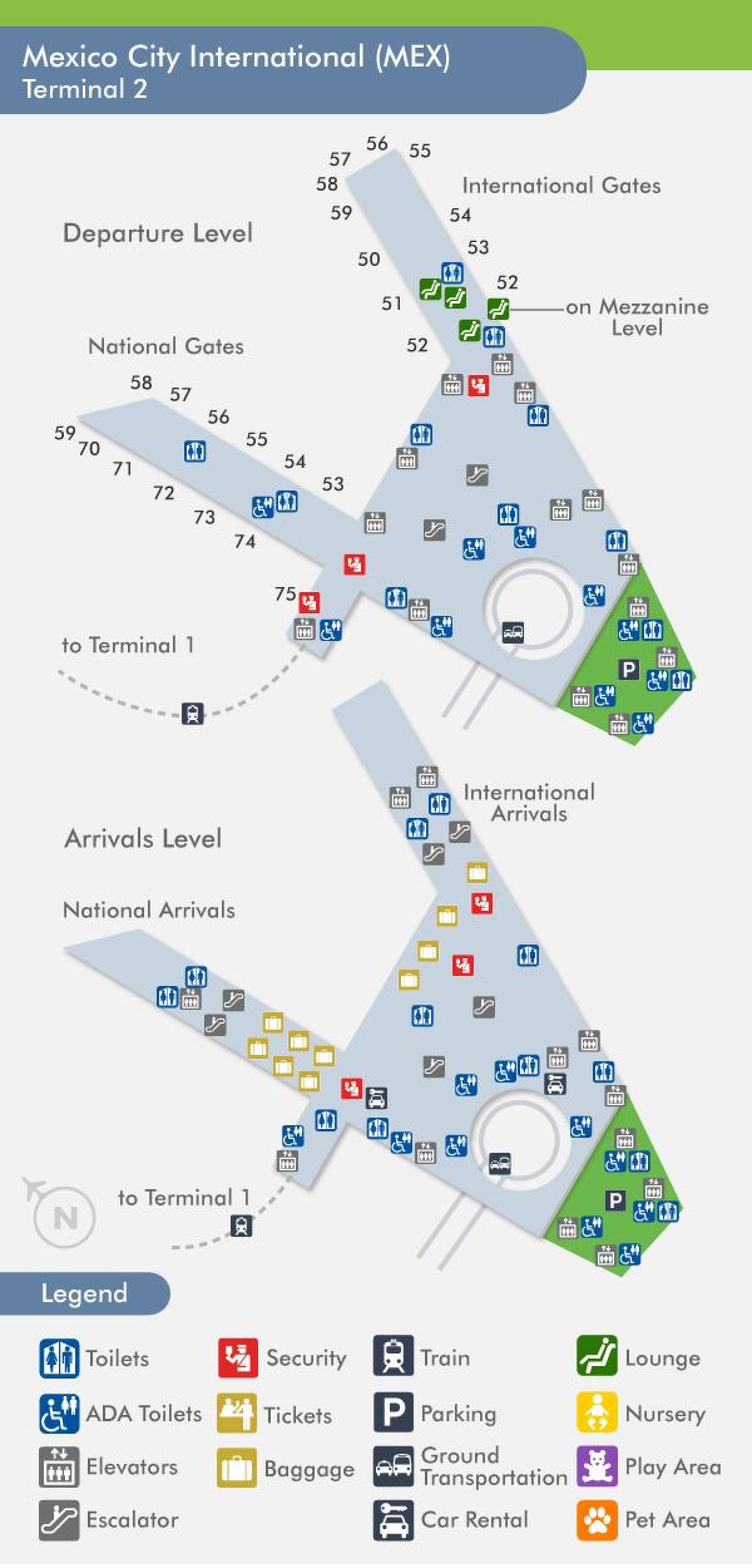 mexターミナル2の地図