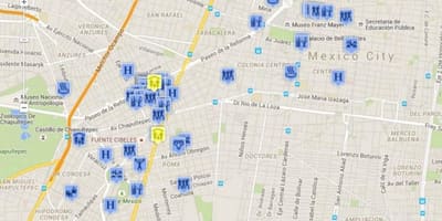ゲイ-メキシコシティの地図