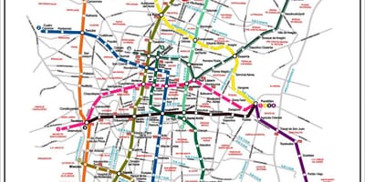 地図メキシコシティ交通
