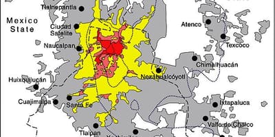 地図メキシコシティ地区