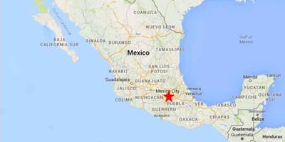 資本のメキシコの地図