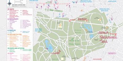 地図のポランコメキシコシティ