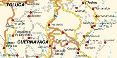 シウダーメキシコの地図