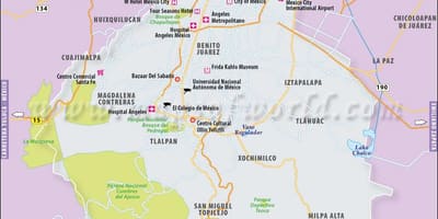 メキシコシティの地図の位置